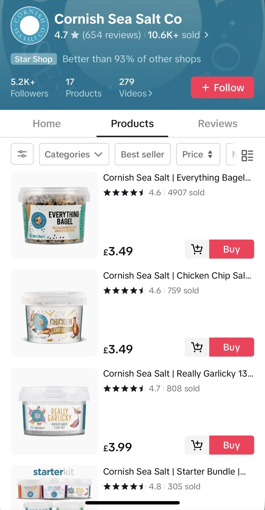 Cornish Sea Salt on TikTok Shop